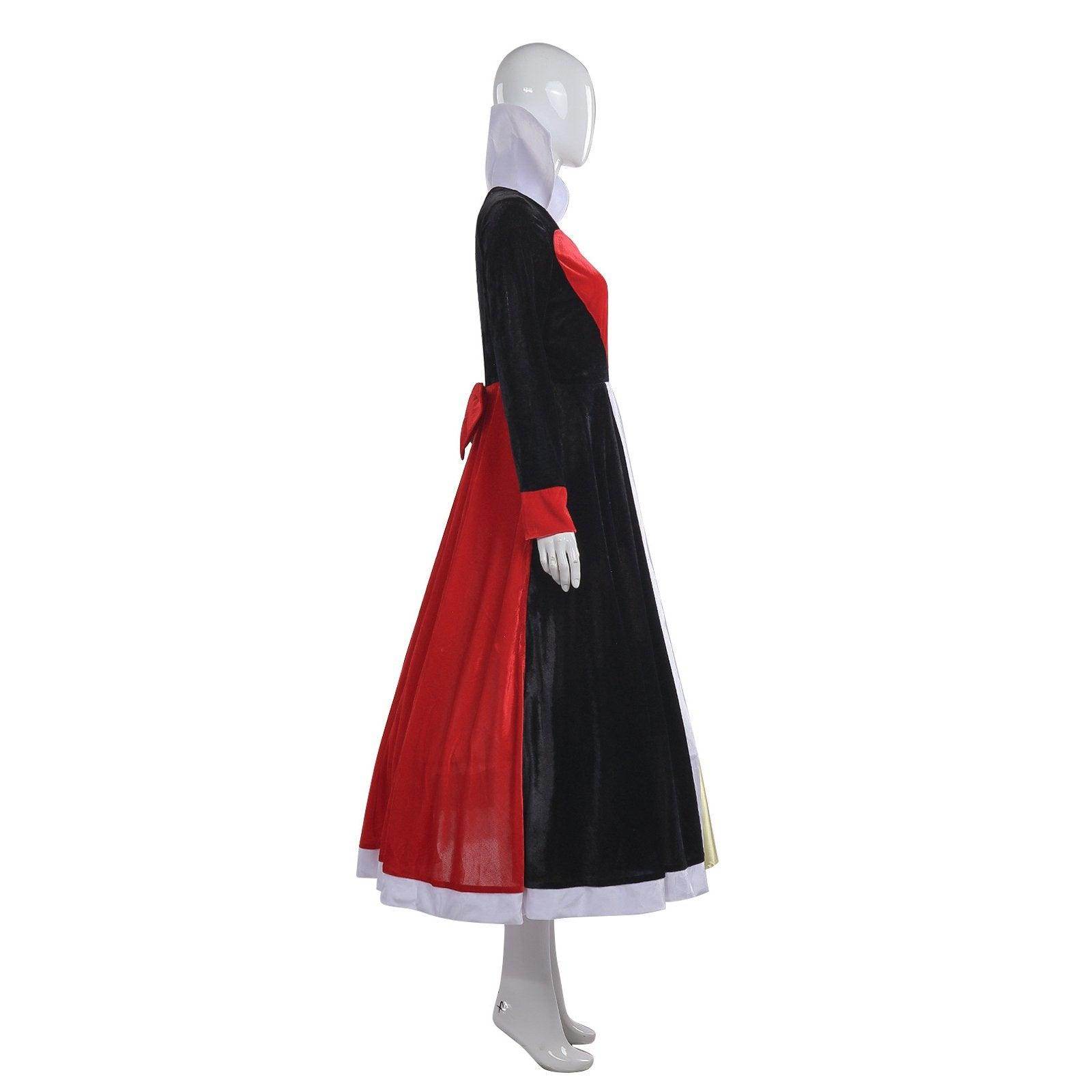 Deluxe Queen of Hearts Costume Dress Alice in Wonderland for Women - Ecosfun