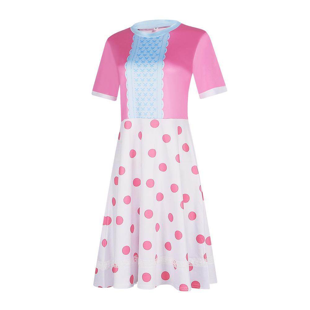 Little Bo Peep Toy Story Pink Dress Carnival Cosplay Costume For Adult - Ecosfun