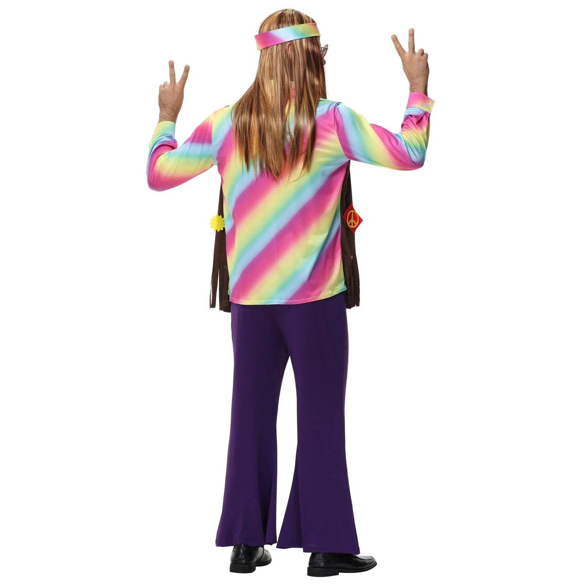 men's 70s disco hippie costume music festival rock dance party - Ecosfun