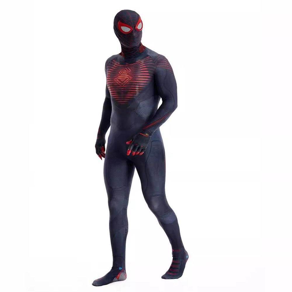 Miles Morales Spider Man PS5 Cosplay Suit Ultimate Costume for Kids and Adults - Ecosfun