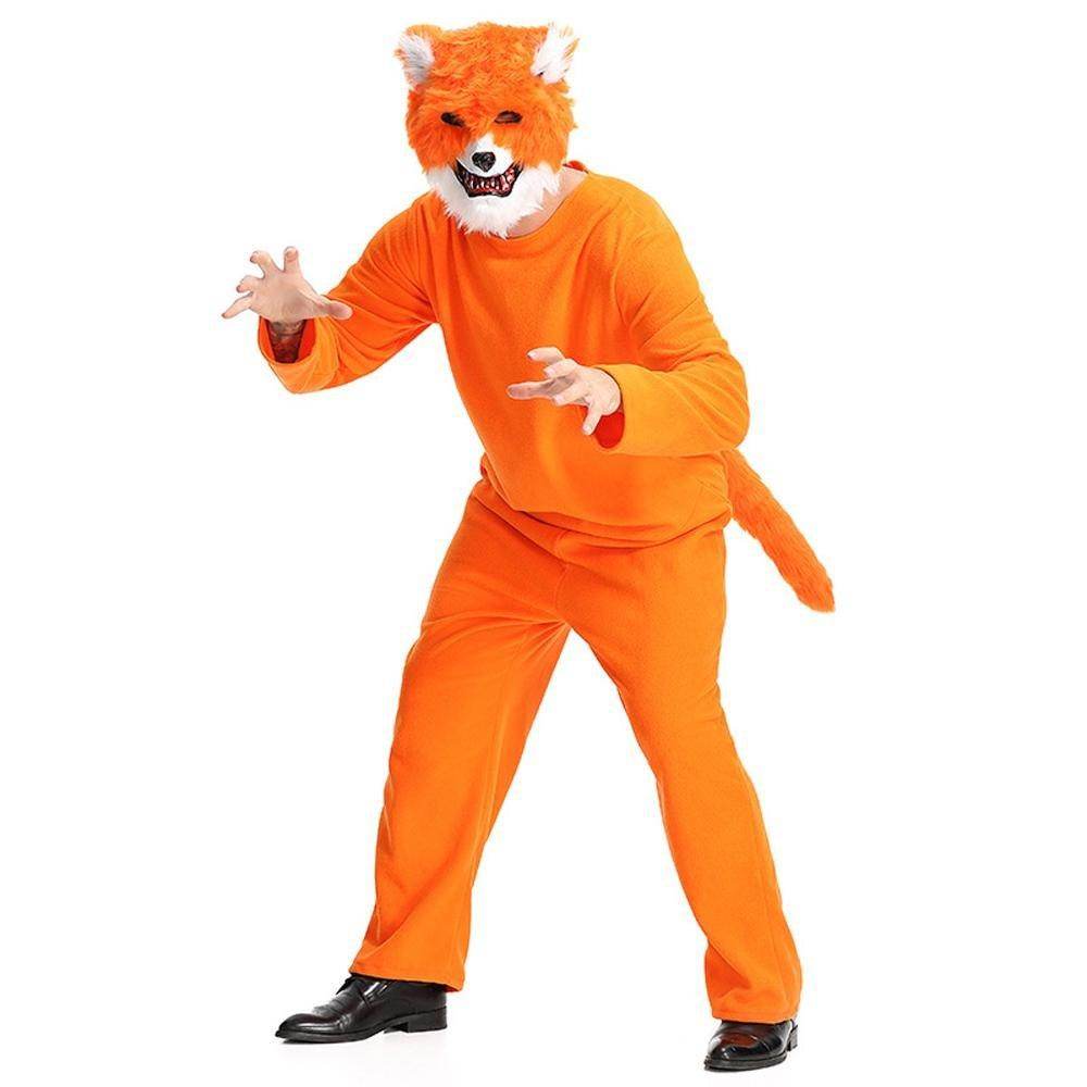 Mr. Sly Fox Animal Adult Jumpsuit Cosplay Costume Carnival - Ecosfun