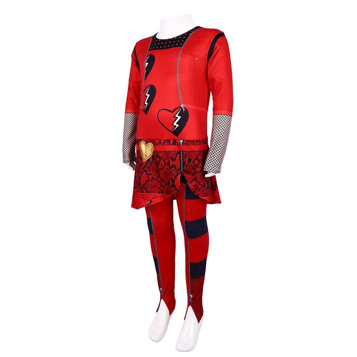 Red from Descendants 4 Queen Of Hearts Costume Jumpsuit For Kids - Ecosfun