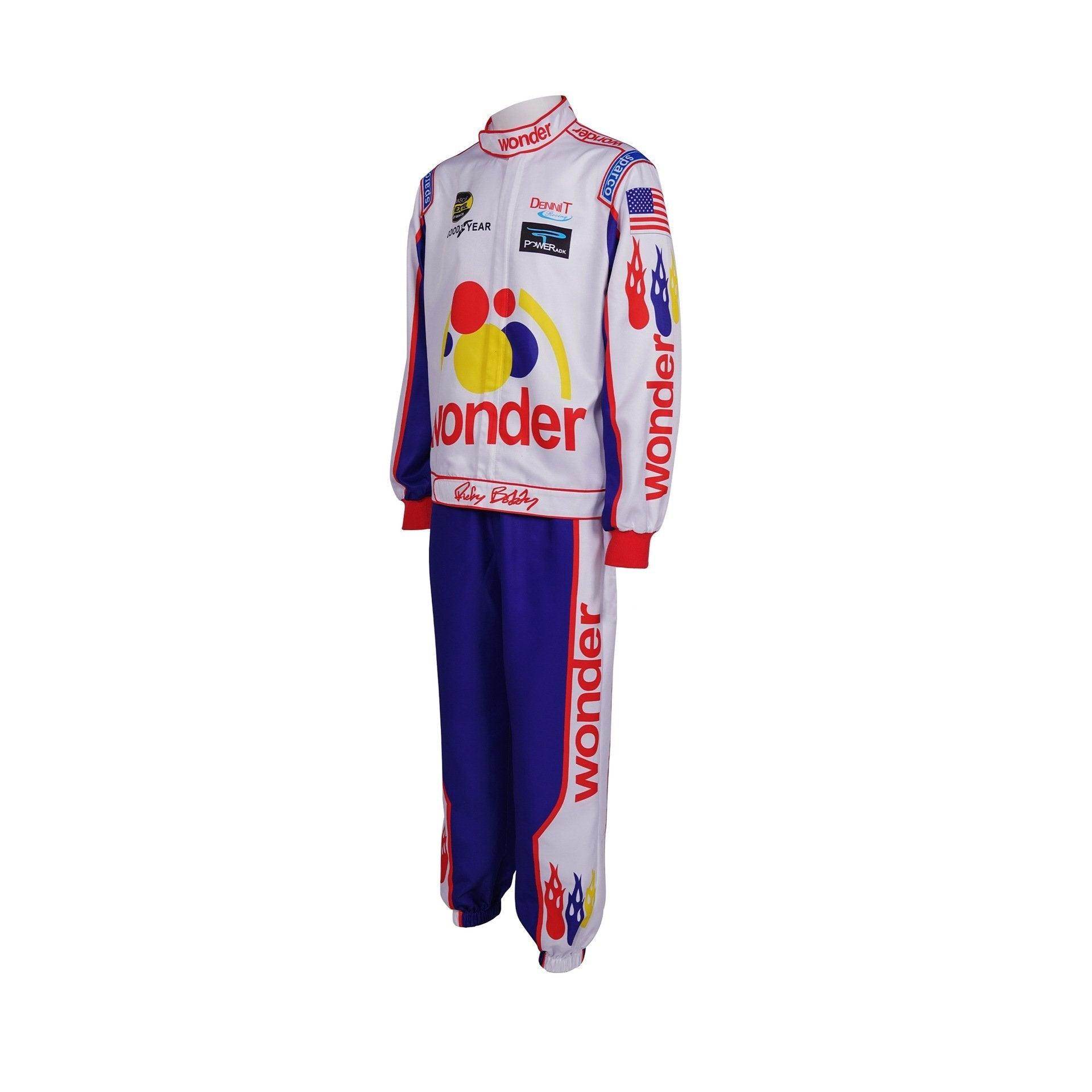 Ricky Bobby Nascar Cosplay Costume Talladega Nights Wonder Bread Racing Apparel - Ecosfun