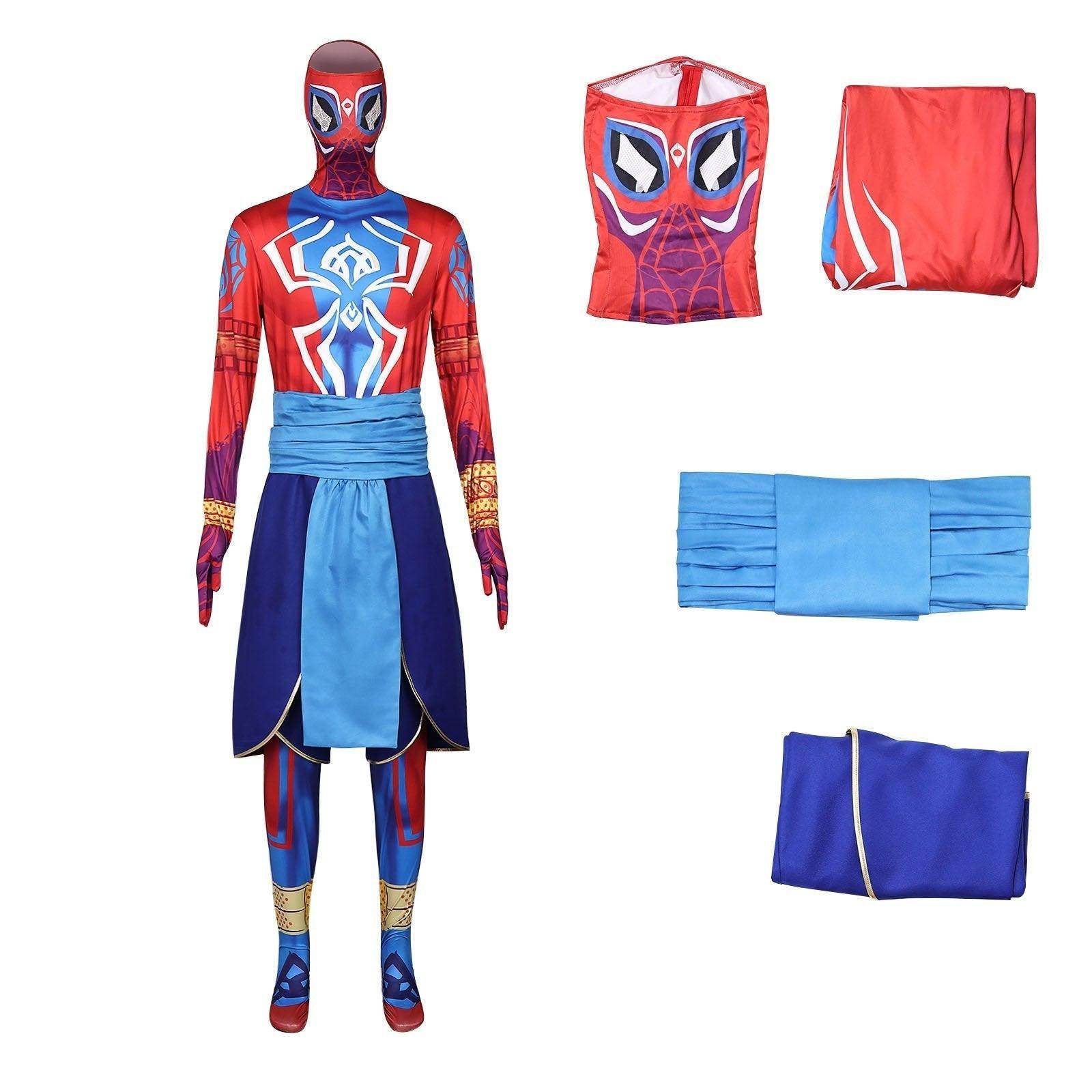 Spider-Man India Pavitr Prabhakar Bodysuit Costume Cosplay Spider-Man: Across The Spider-Verse Suit - Ecosfun