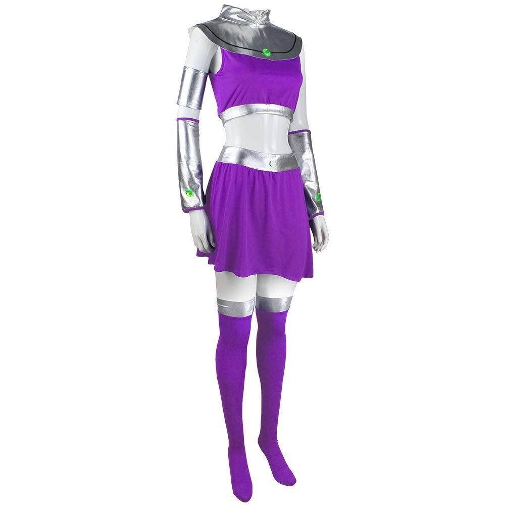 Starfire Costume Teen Titans Cosplay Halloween - Ecosfun