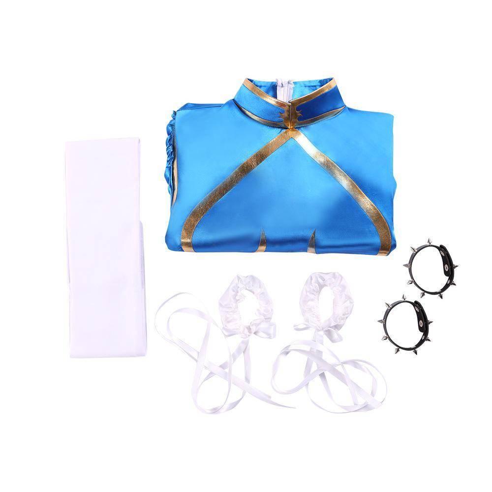 Street Fighter Chun Li Cheongsam Cosplay Costume Outfits Halloween Carnival Suit - Ecosfun
