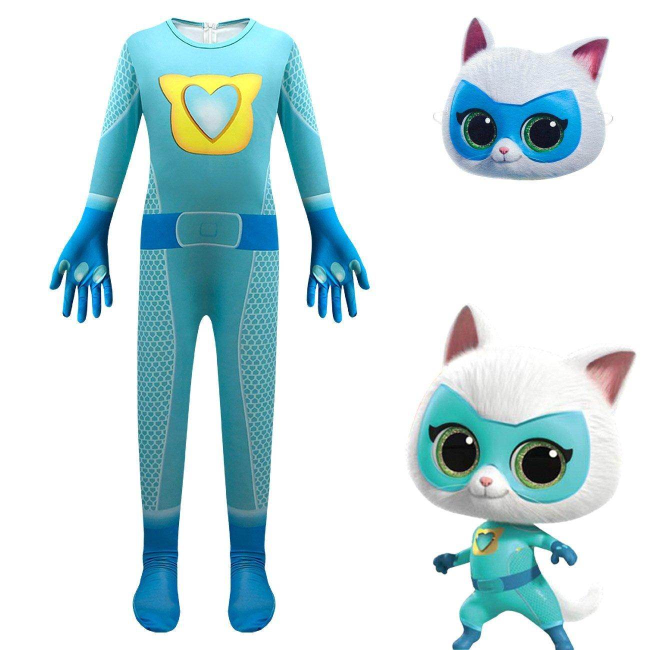 Super Cute Kitties Jumpsuits Cosplay costume With Mask For Kids - Ecosfun