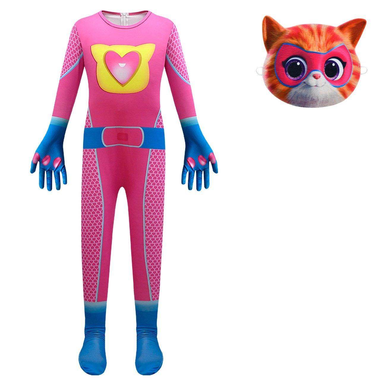 Super Cute Kitties Jumpsuits Cosplay costume With Mask For Kids - Ecosfun
