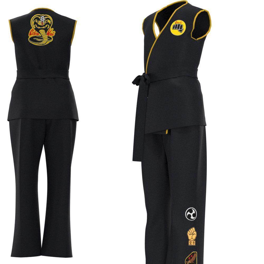 The Karate Kid Costumes Taekwondo Cobra Karate Training Suits Movie Cosplay - Ecosfun