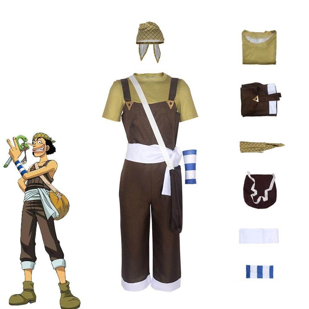 Usopp Anime One Piece Cosplay Costumes Carnival Party Outfits Full Set - Ecosfun