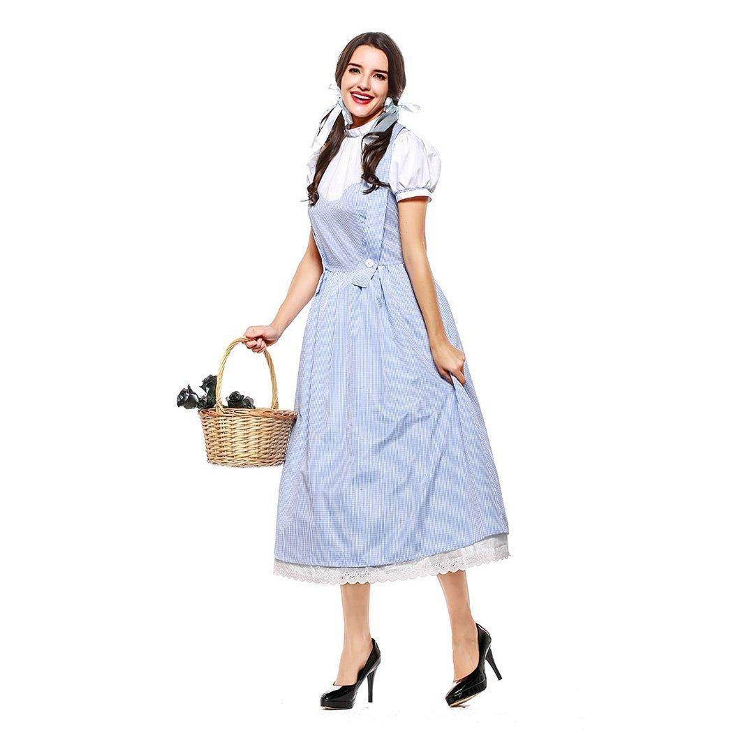 Wizard of Oz Dorothy Costume Dress Maid Alice for Women XXL Size - Ecosfun
