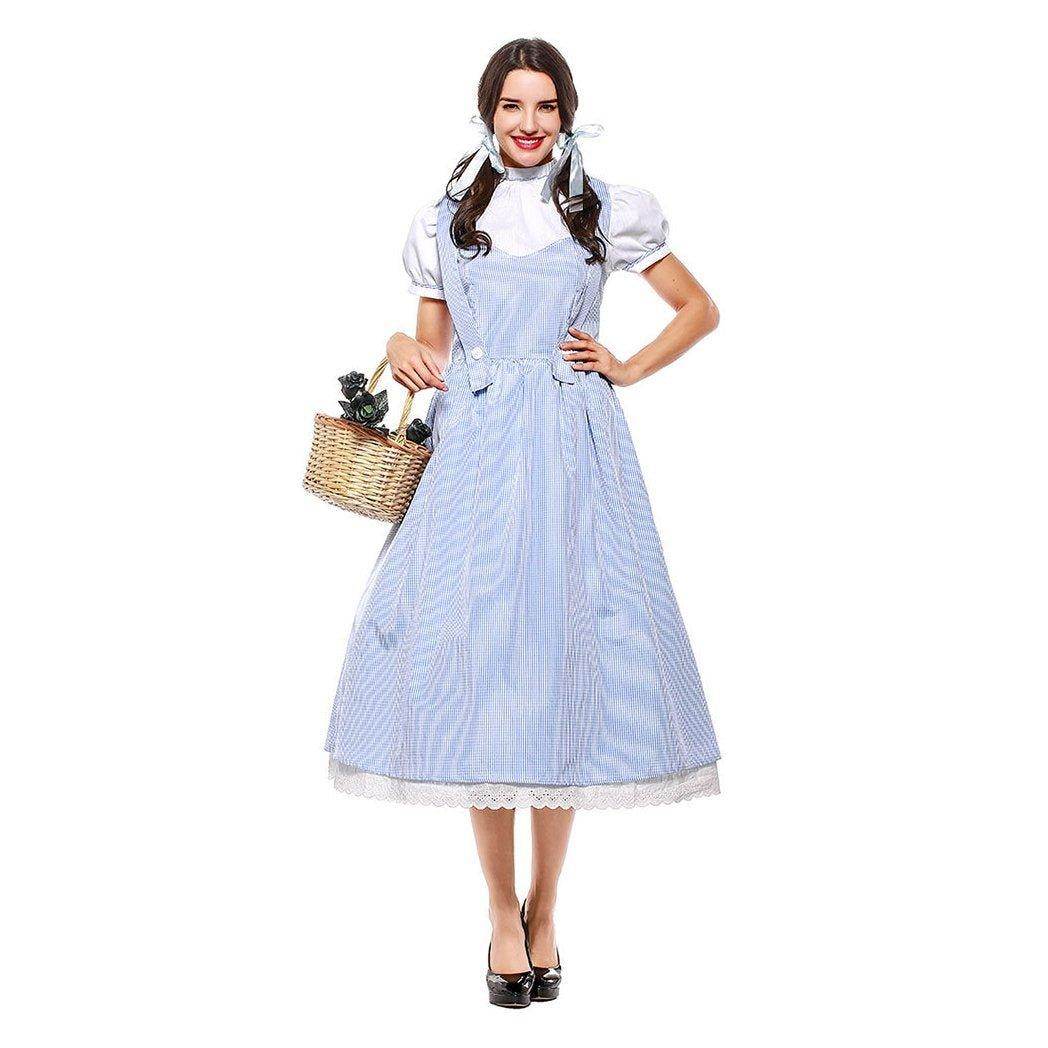Wizard of Oz Dorothy Costume Dress Maid Alice for Women XXL Size - Ecosfun