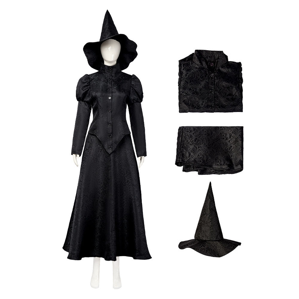 Wicked Elphaba Women Dress Outfit Carnival Cosplay Costume Set