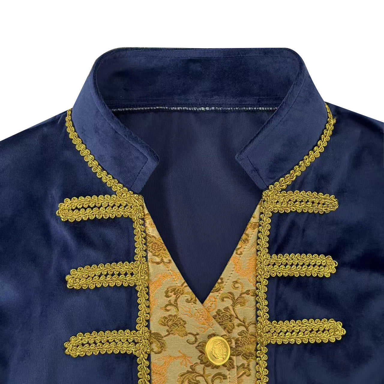 Men's Blue Beauty and the Beast Prince Costume Medieval Tailcoat Gothic Frock Coat