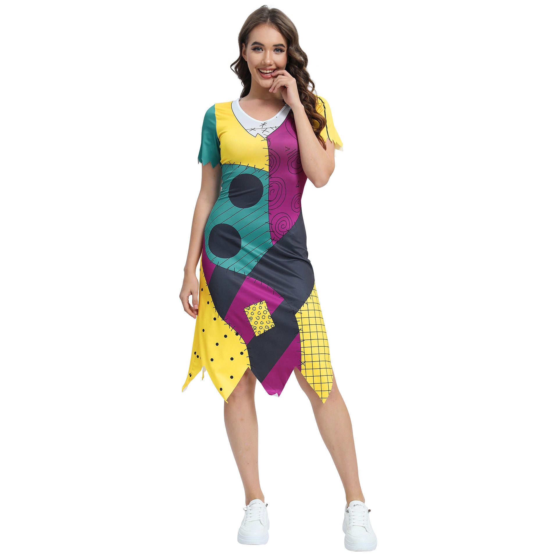 Halloween-Kostüm Weihnachts-Albtraum Cosplay Sally Overall Kleid
