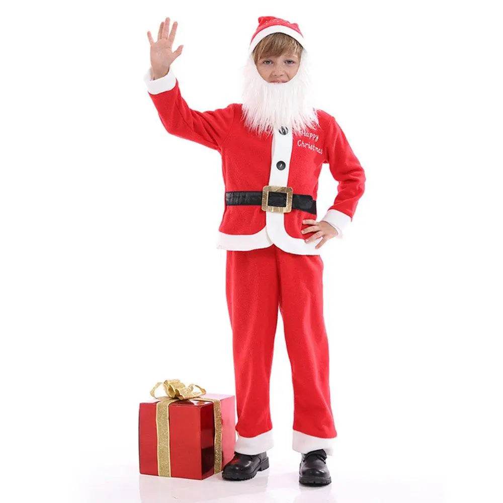 Christmas Costume Santa Claus Dress Up Prop Set Boys - Ecosfun