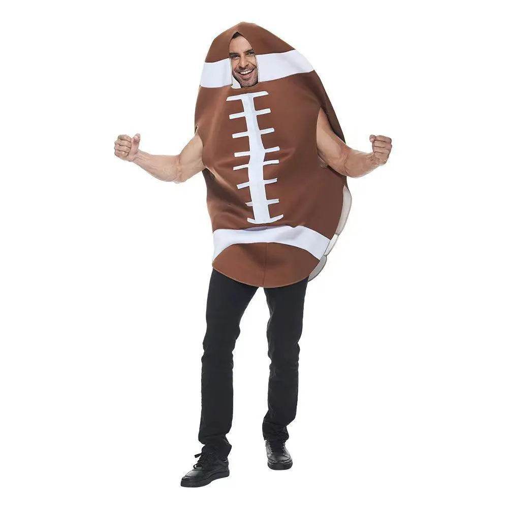 Funny Rugby Sports Equipment Halloween Carnival Suit Cosplay Costume For Adults - Ecosfun