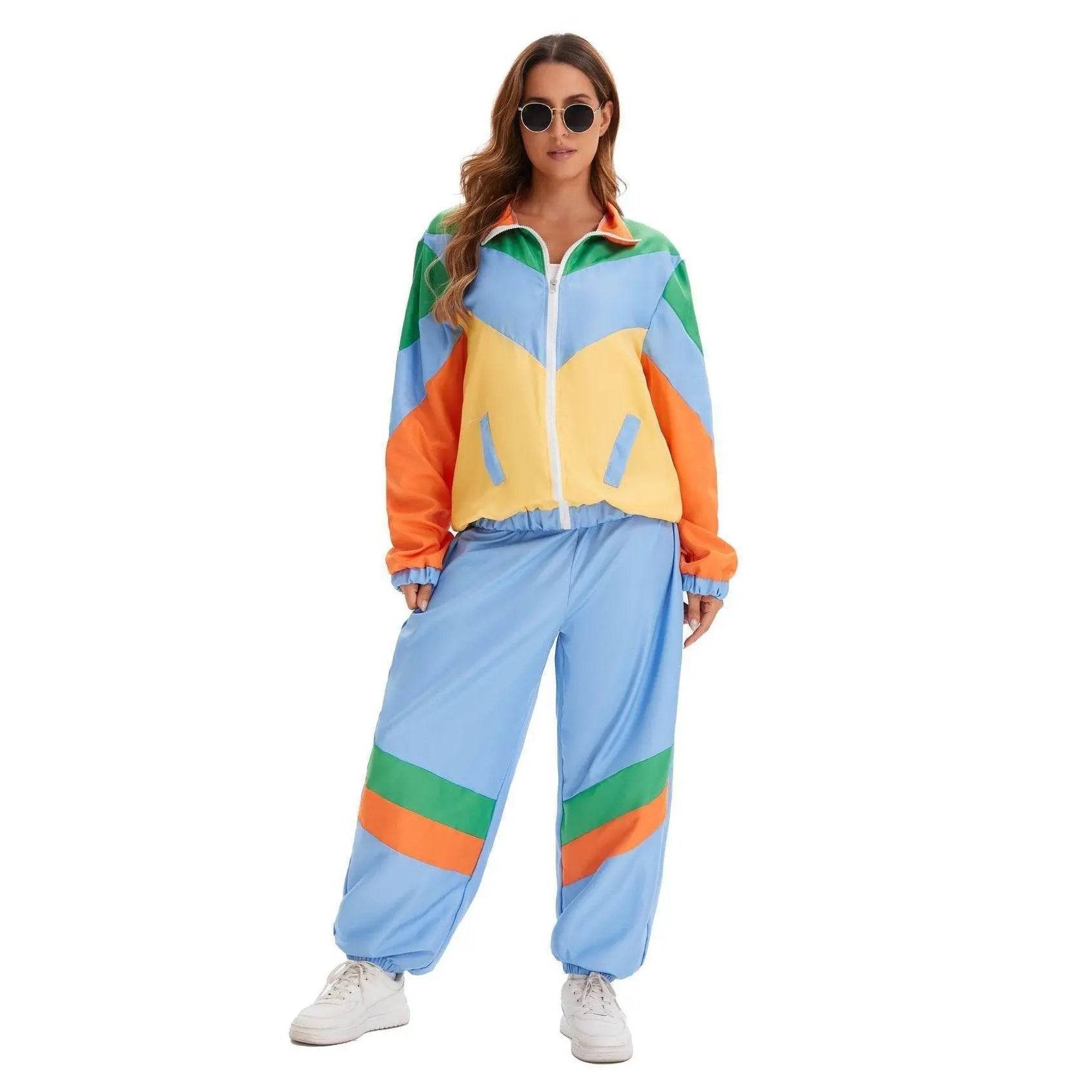 Hip Hop Rock Hippie 70s Costumes Vintage Cosplay Halloween Outfit - Ecosfun