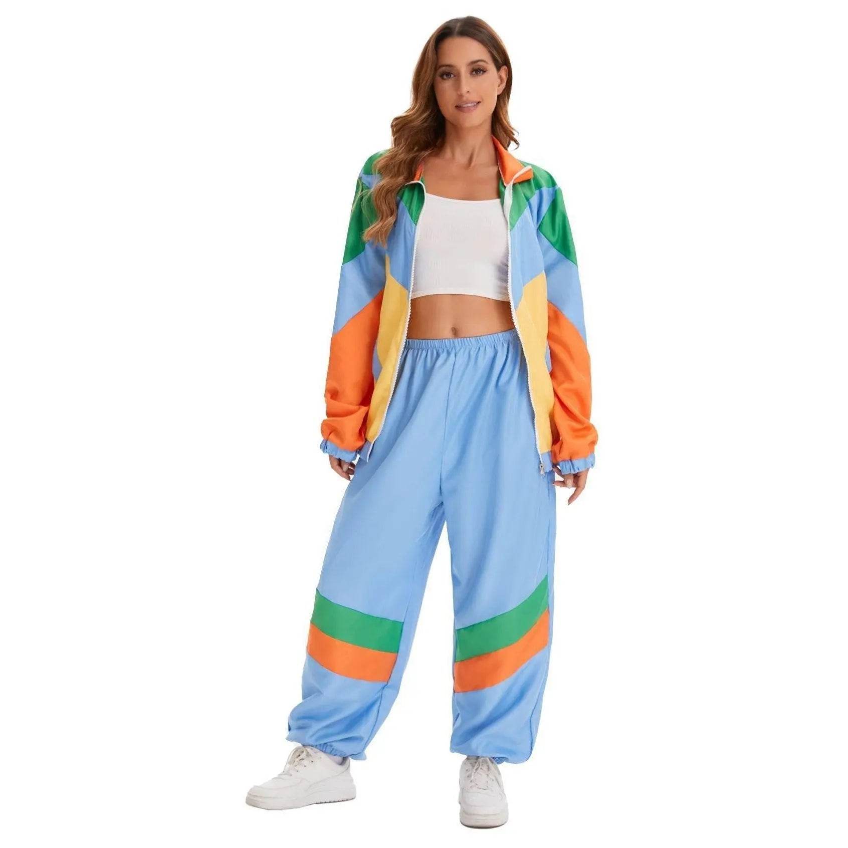 Hip Hop Rock Hippie 70s Costumes Vintage Cosplay Halloween Outfit - Ecosfun