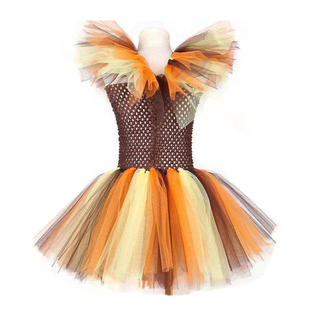 Jungle Safari Tutu Dress Costumes for Girls Halloween Reindeer Tiger Lion Leopard - Ecosfun