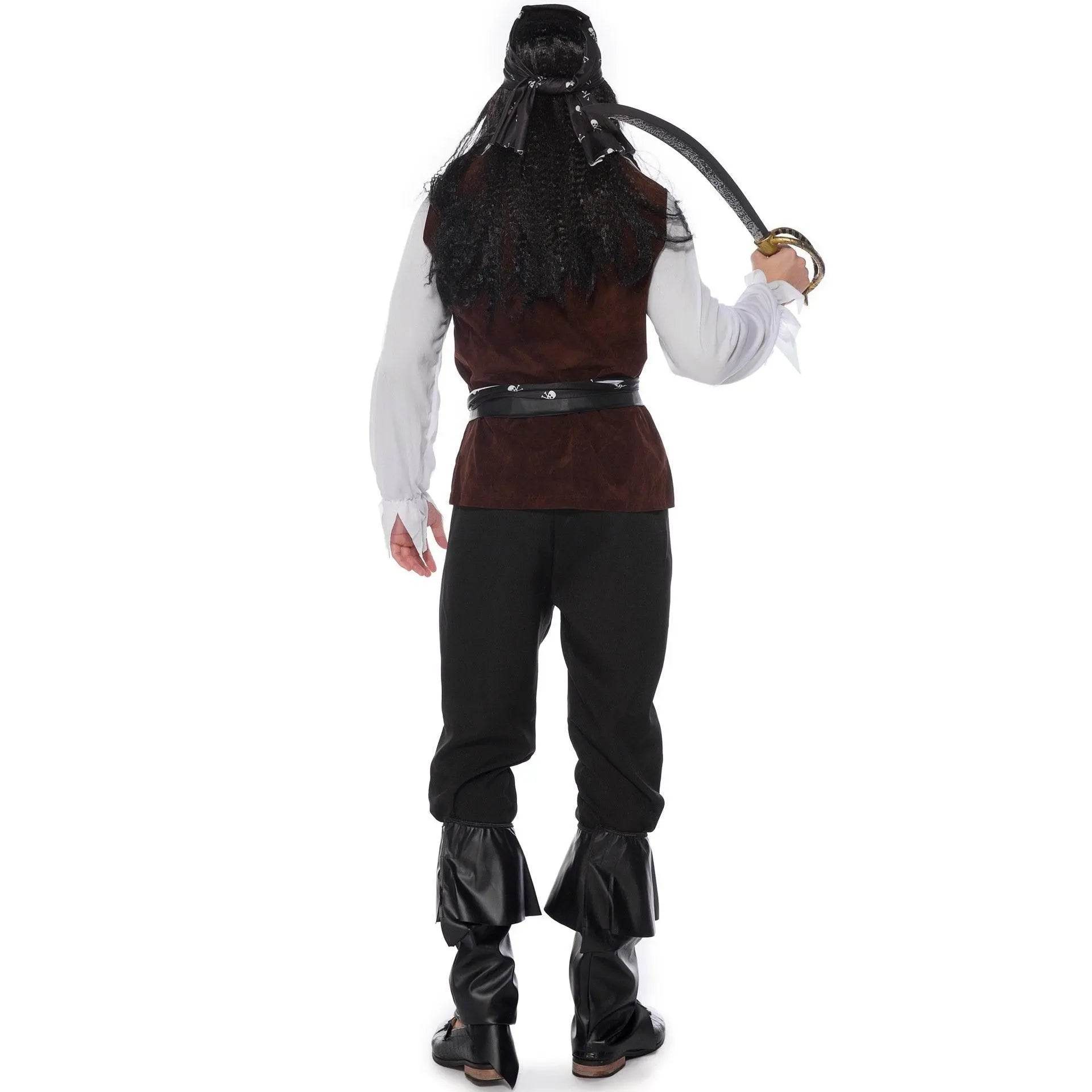 Male Pirate Outfit Vintage Cosplay Costume Carnival Halloween For Mens - Ecosfun