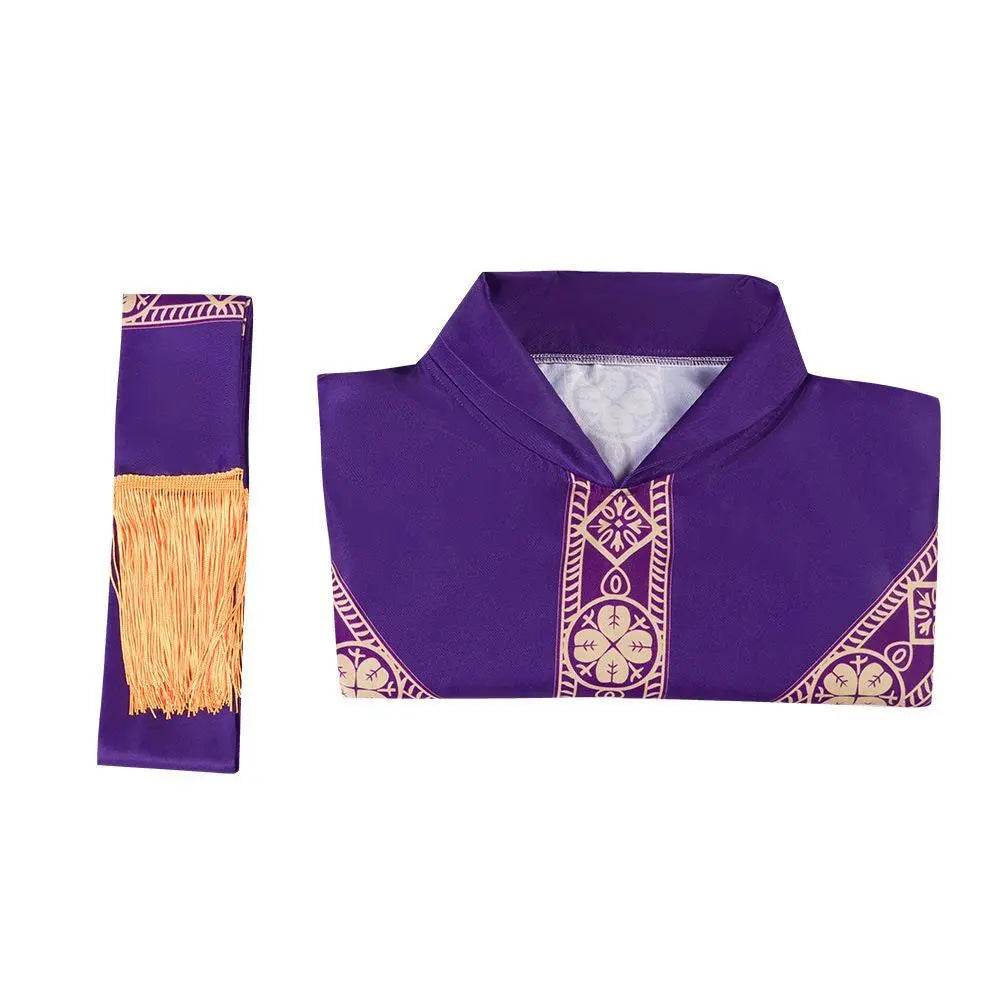 Medieval Cloak Spliced Priest Uniform Cosplay Costume Outfits Halloween Carnival Suit - Ecosfun