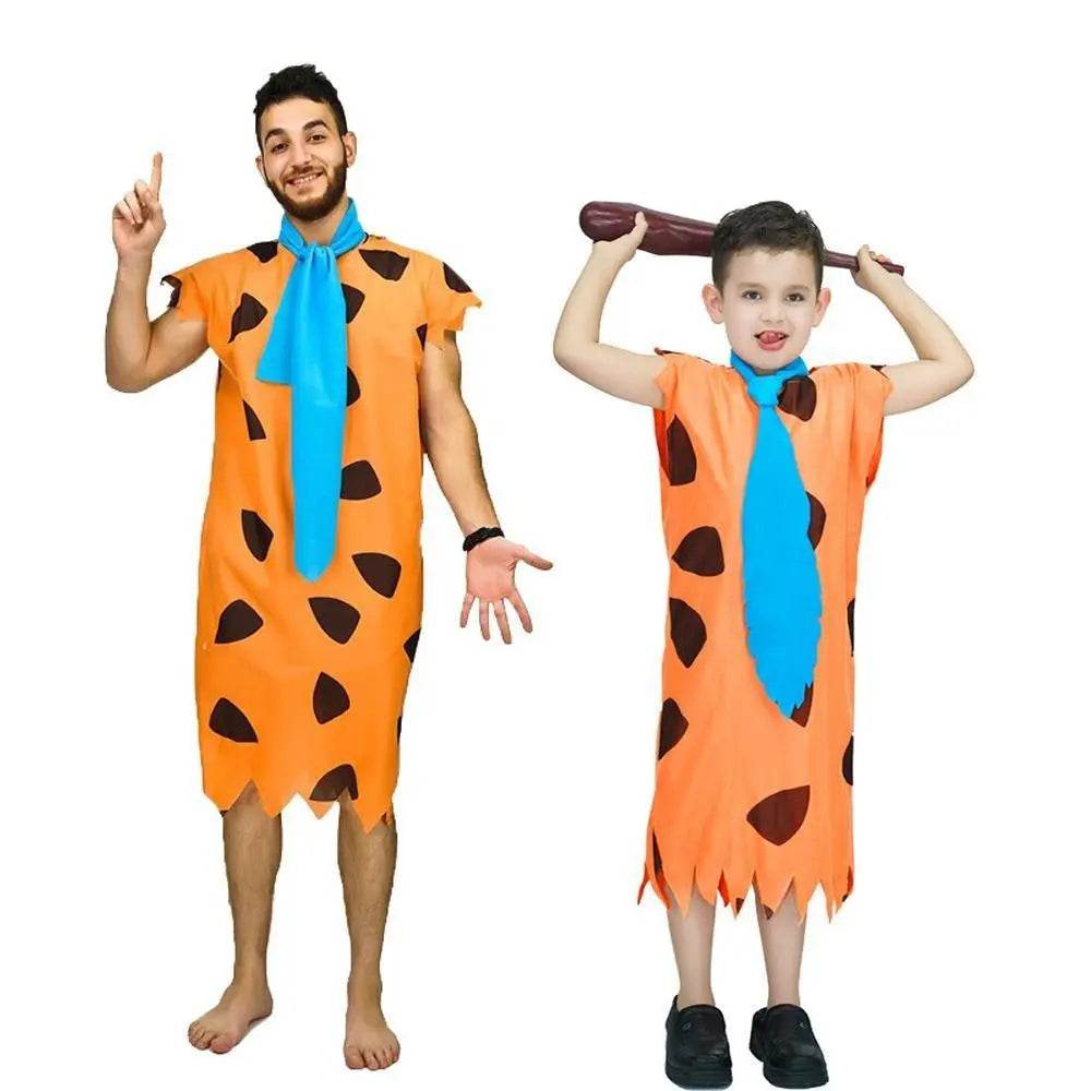 Men Wilma Flintstone Outfits Cosplay Costume Halloween Adults Kids - Ecosfun
