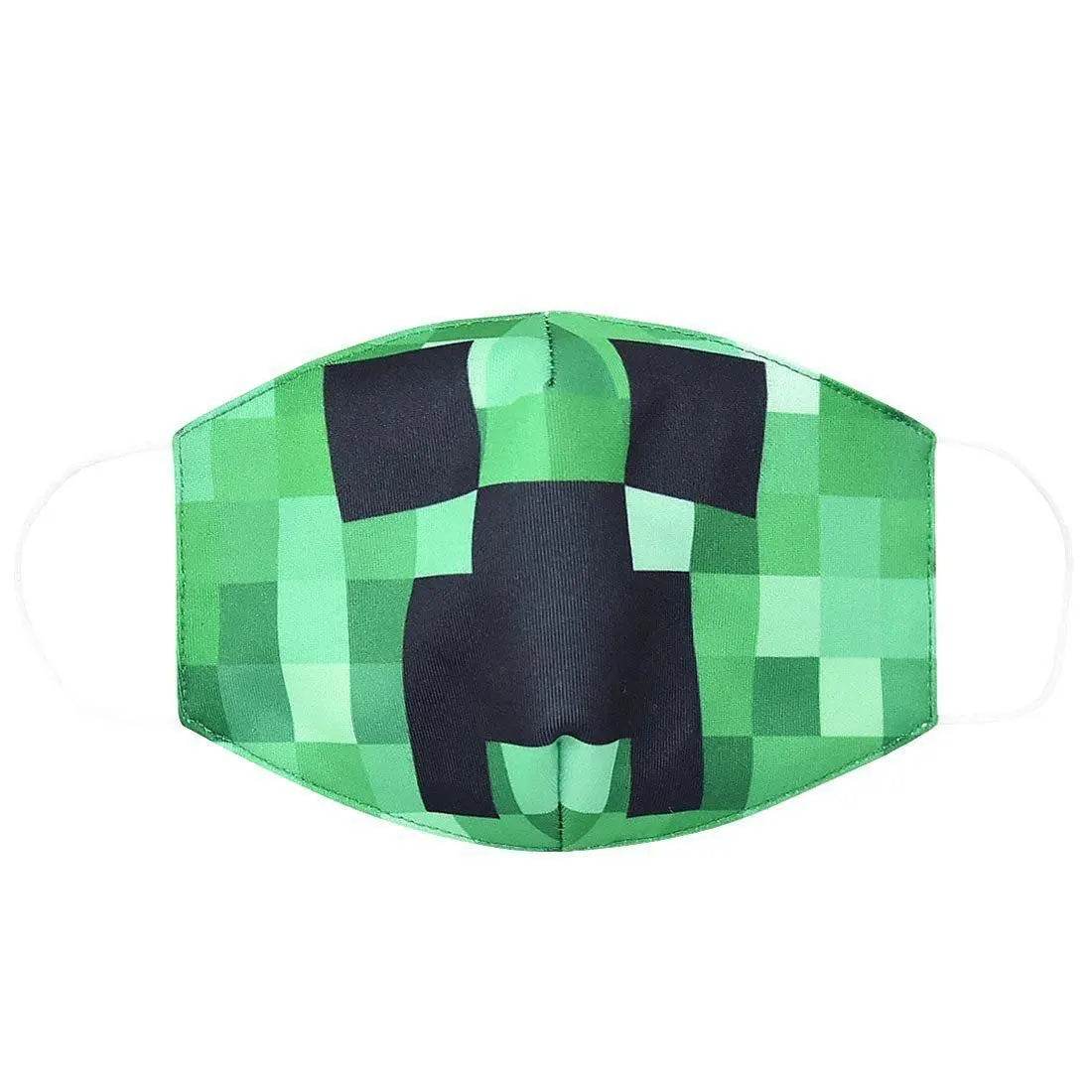Minecraft Boys Mask Dust Respirator Washable Reusable Masks Kids Face Mouth Muffle Anime Mask - Ecosfun