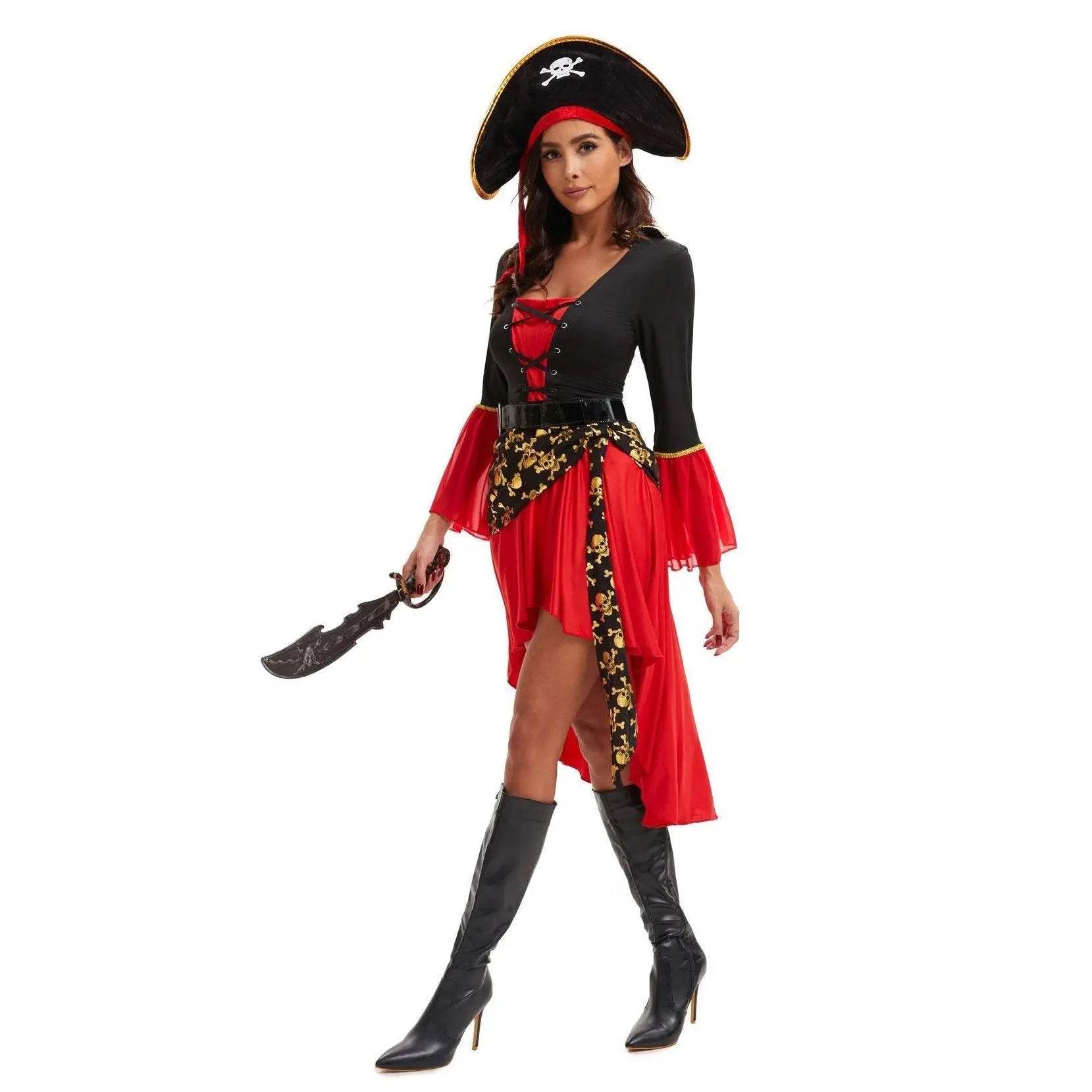 Pirate Outfit Vintage Cosplay Costume Carnival Halloween For Female - Ecosfun