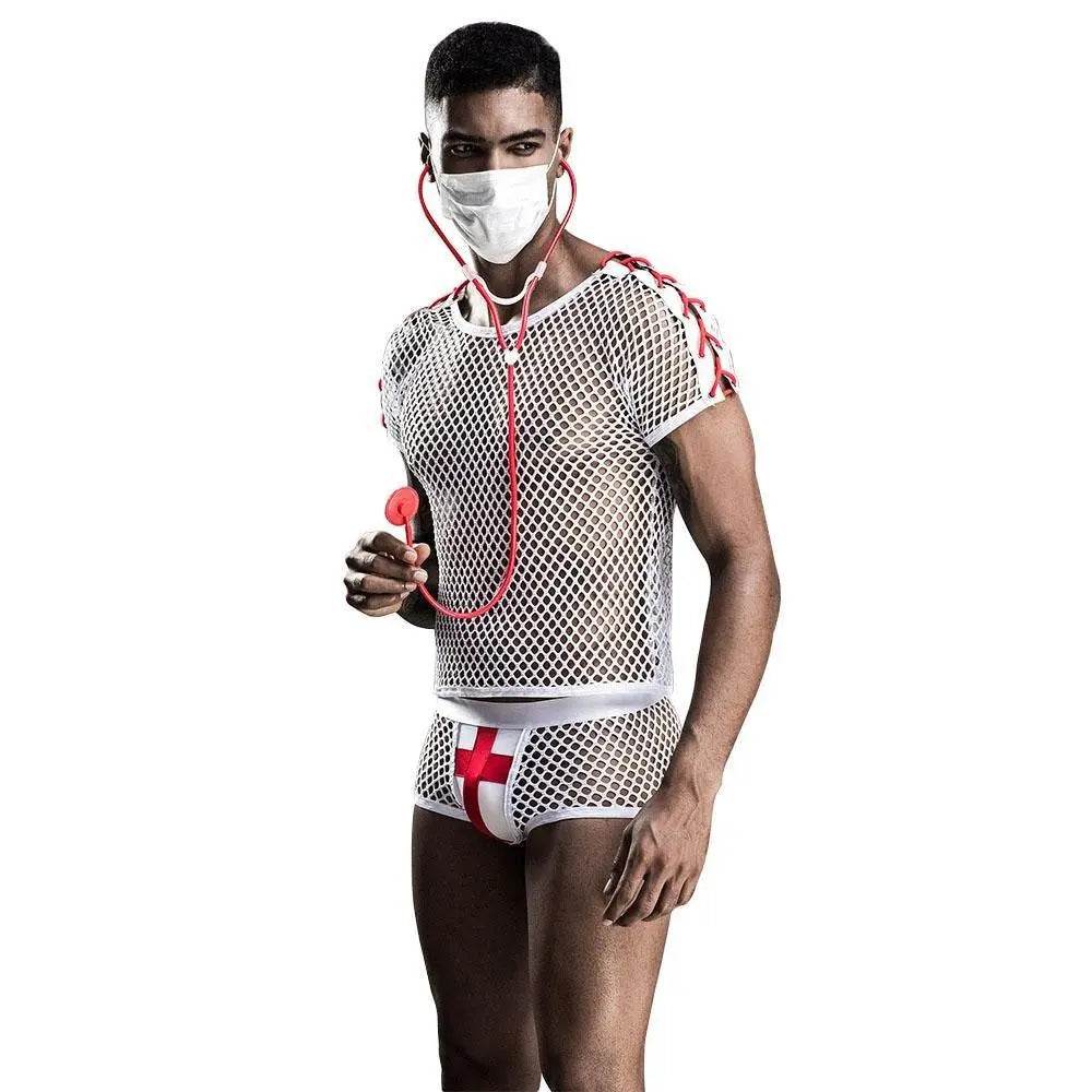 Stag do White Doctor Party Costume Nightclub Uniform - Ecosfun