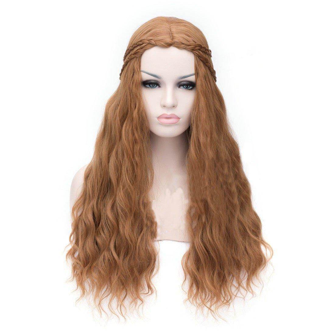 Game of Thrones Cersei Lannister Gold Long Curly Hair Cosplay Wig - Ecosfun