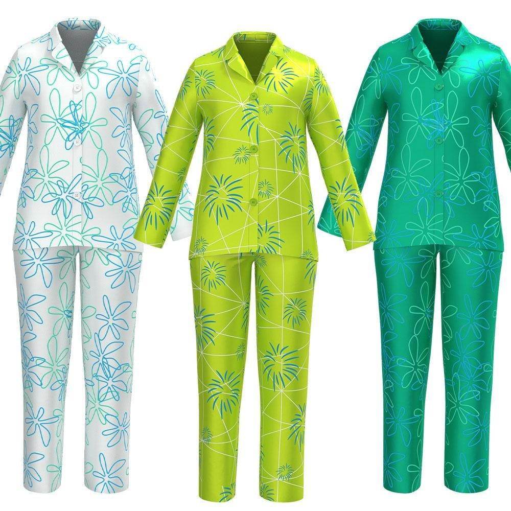 inside out 2 costumes Summer ice silk pajamas Home Wear - Ecosfun
