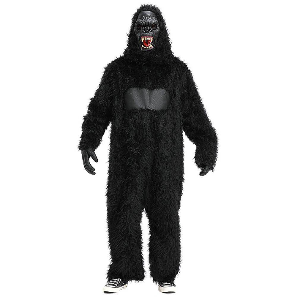 King Kong Chimpanzee Animal Adult Jumpsuit Cosplay Costume Carnival - Ecosfun