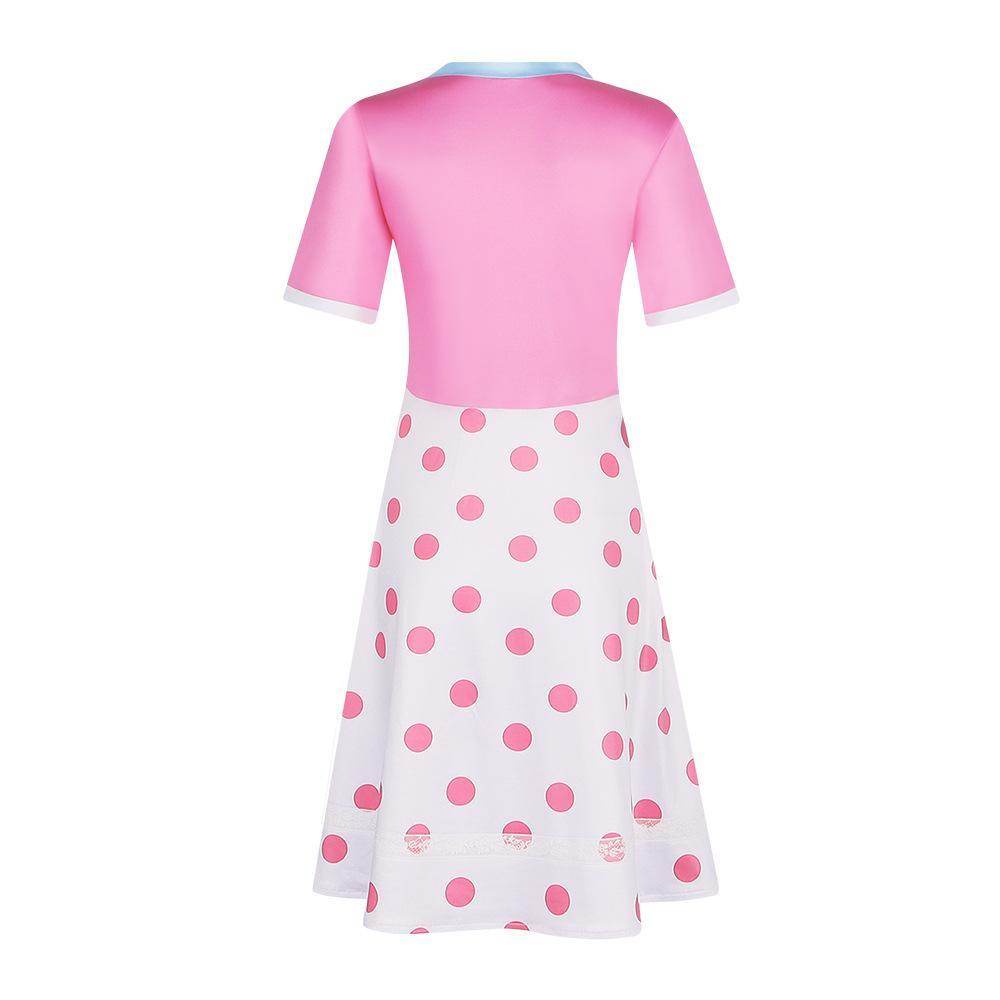 Little Bo Peep Toy Story Pink Dress Carnival Cosplay Costume For Adult - Ecosfun