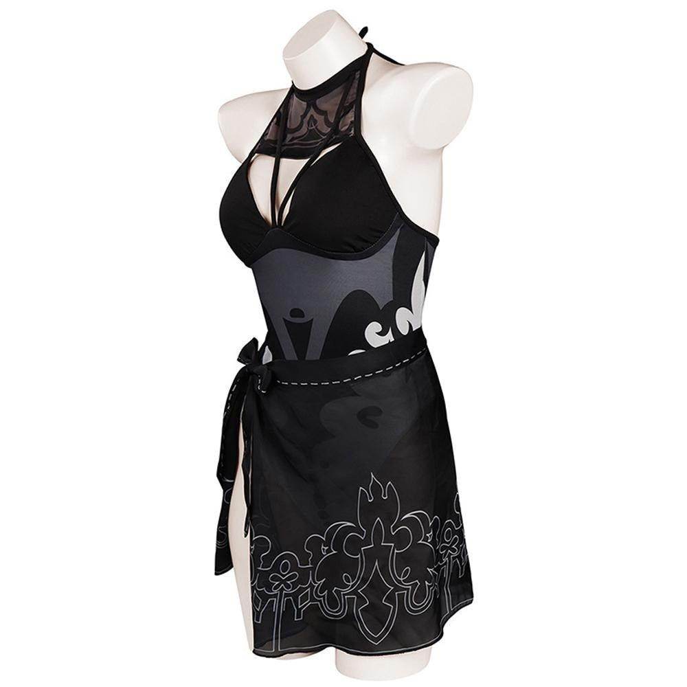 NieR Automata YoRHa No.2 Swimsuit Cosplay Costume Swimwear Outfits - Ecosfun