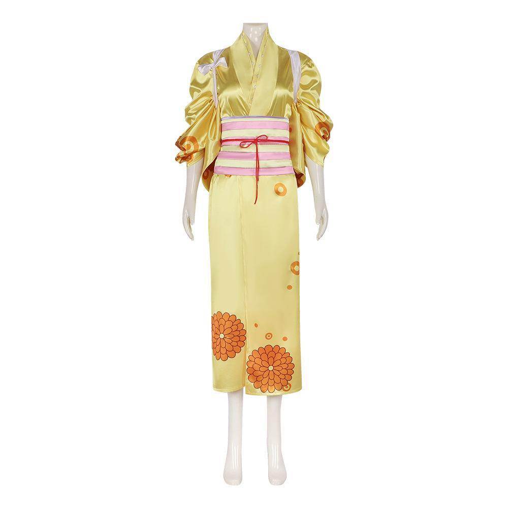 One Piece Kikunojo Anime Cosplay Costume Outfits Halloween Carnival Suit - Ecosfun