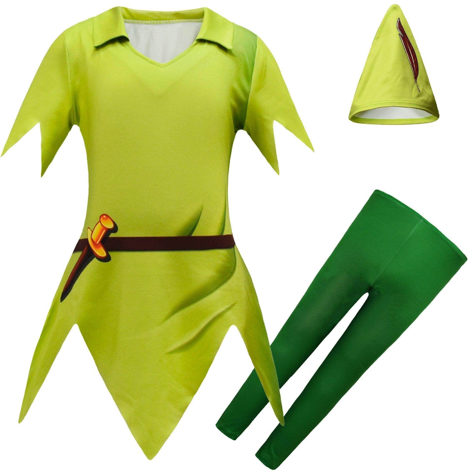 Peter Pan Shorts Suit Halloween Outfits Cosplay Costume For Kids - Ecosfun