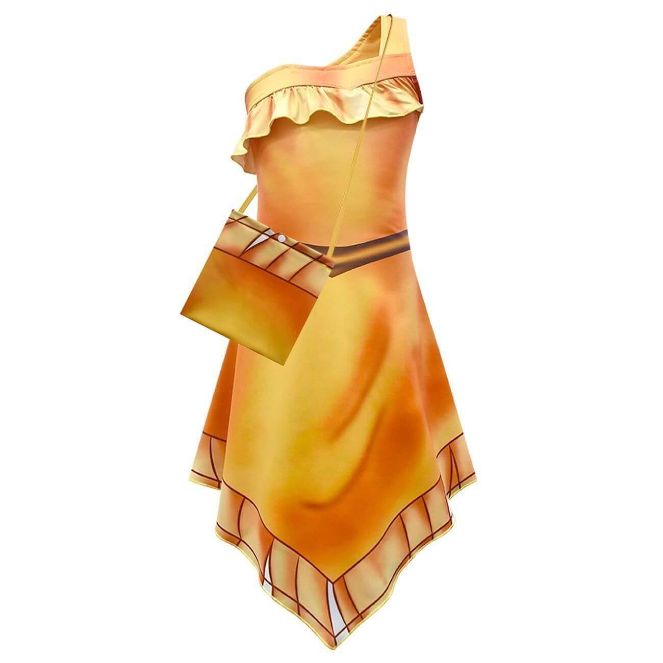 Pocahontas costume for girls Irregular dress Native American Kids Costume - Ecosfun