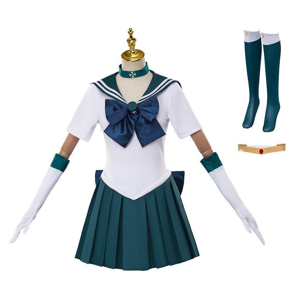 Sailor Moon Sailor Neptune Kaiou Michiru Costume Uniform Cosplay Dress Outfits Halloween Suit - Ecosfun