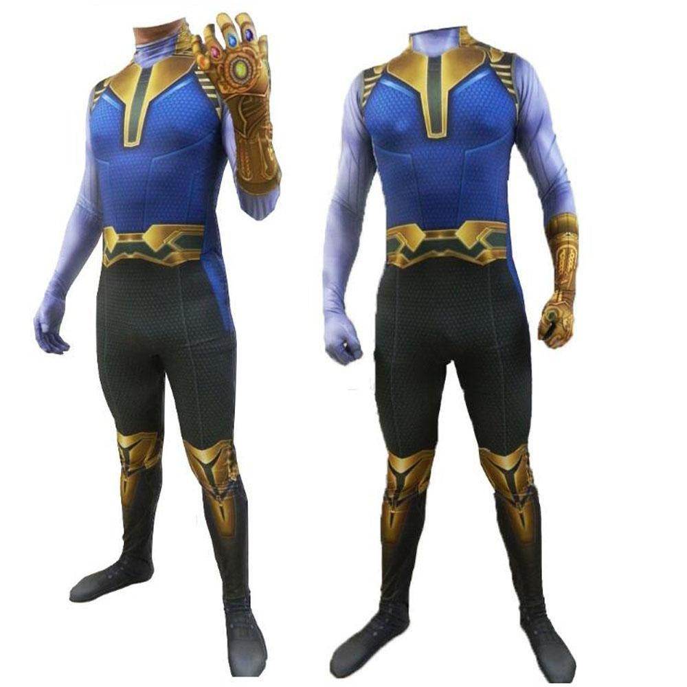 Thanos costume Jumpsuit bodysuits Avengers 4 with mask party cosplay Hallowwen - Ecosfun
