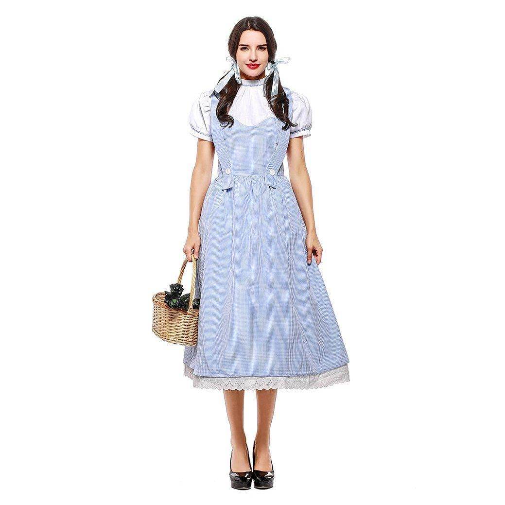 Wizard of Oz Dorothy Costume Dress Maid Alice for Women XXL Size - Ecosfun